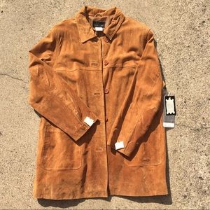 New w/ tags all leather jacket; soft nutmeg color